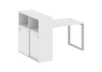 Стол METALL SYSTEM письменный на О-образном м/к с опорным шка фом-купе БО.РС-СШК-3.2  1610*1120*1098 мм